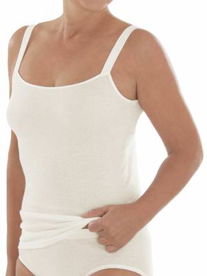 10er Pack Damen Träger-Unterhemd Unterhemden beige-kombi