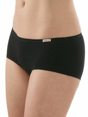 2er Pack Damen Baumwoll Panty Panties schwarz/weiß