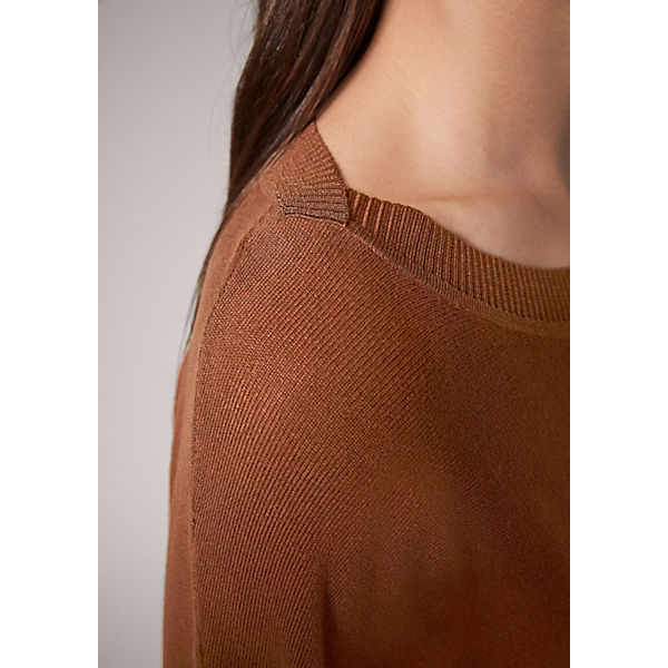 Bekleidung Pullover comma Pullover mit U-Boot-Ausschnitt Pullover braun Bekleidung Pullover comma Pullover mit U-Boot-Ausschnitt Pullover braun
