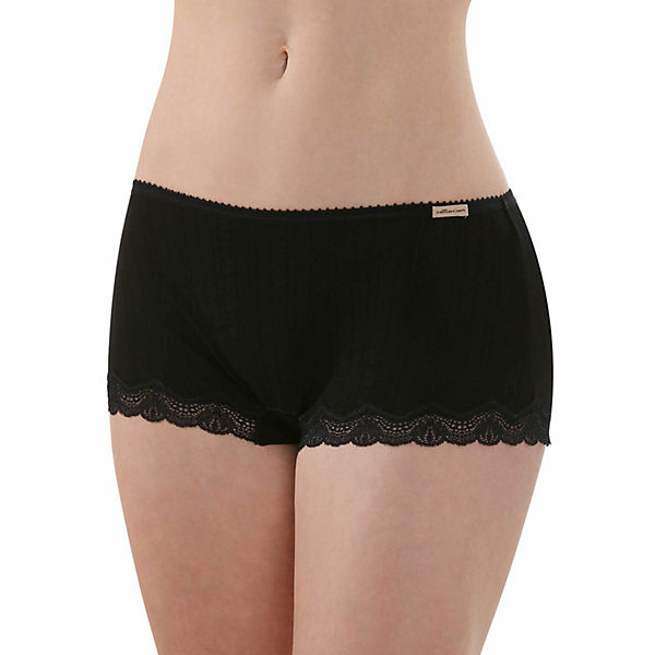 Bekleidung Slips, Panties & Strings 2er Pack Damen Hipster aus Baumwolle Panties schwarz/weiß