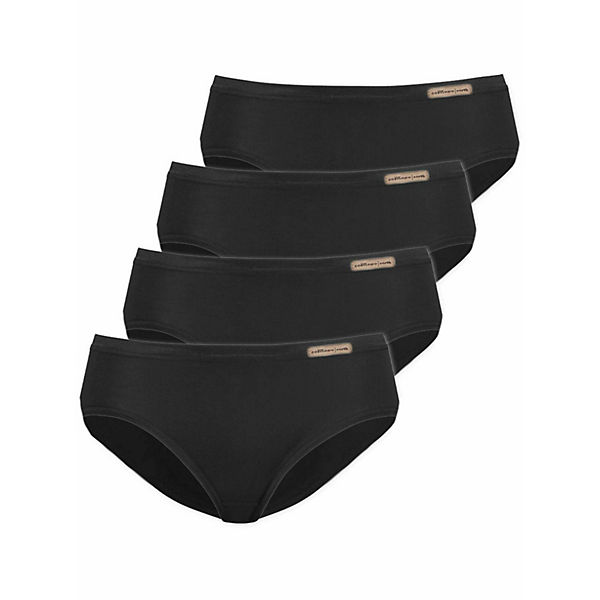 Bekleidung Slips, Panties & Strings 4er Pack Damen Baumwoll Mini Slip Slips schwarz/weiß