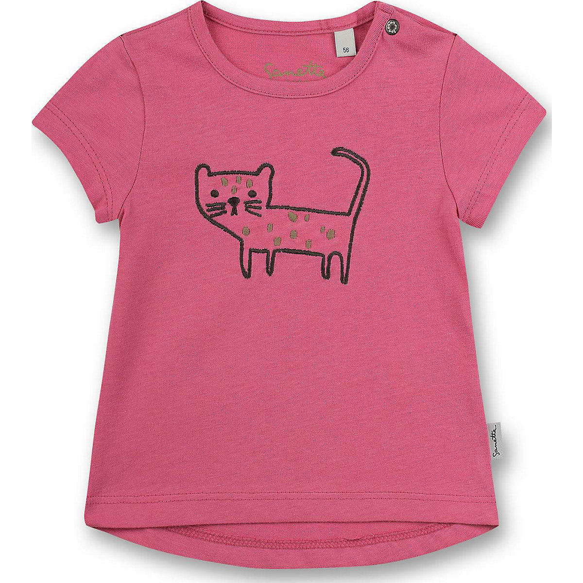 Sanetta Kidswear Baby T-Shirt für Mädchen Organic Cotton grün/pink