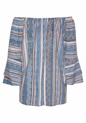 LASCANA Carmenbluse blau