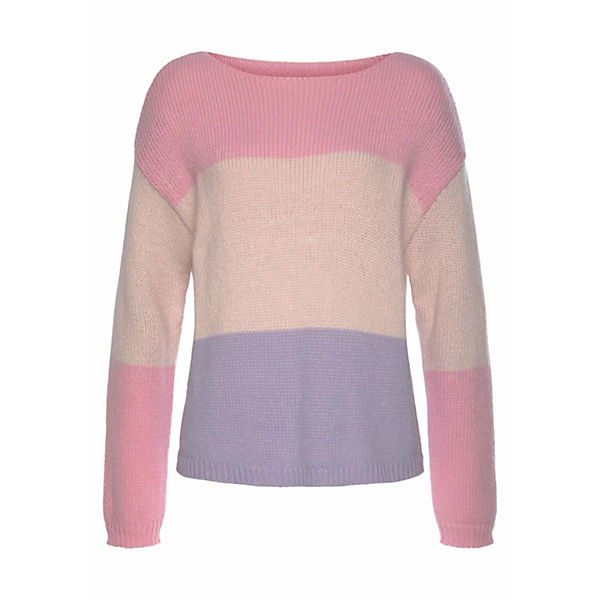 Bekleidung Pullover LASCANA Rundhalspullover pink
