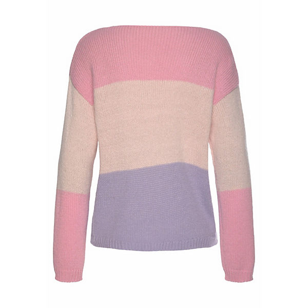 Bekleidung Pullover LASCANA Rundhalspullover pink