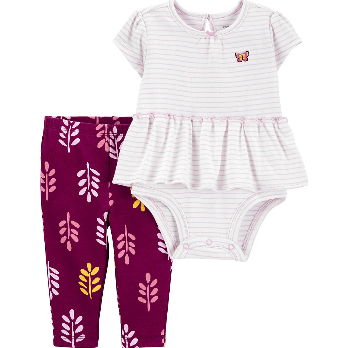 carter`s Baby Set Top + Jogginghose für Mädchen violett