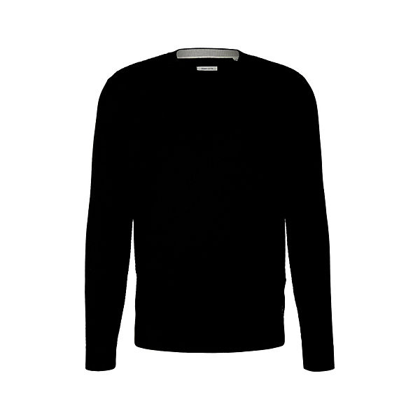 Bekleidung Strickjacken TOM TAILOR Pullover & Strickjacken Strukturierter Pullover mit Bio-Baumwolle Strickjacken schwarz
