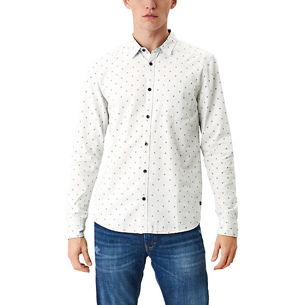 Extra Slim: Hemd mit Muster Langarmhemden