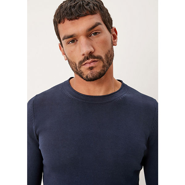 Bekleidung Pullover s.Oliver Pullover aus Baumwolle Pullover blau Bekleidung Pullover s.Oliver Pullover aus Baumwolle Pullover blau
