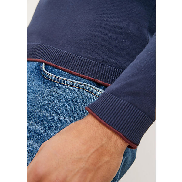 Bekleidung Pullover s.Oliver Pullover aus Baumwolle Pullover blau Bekleidung Pullover s.Oliver Pullover aus Baumwolle Pullover blau