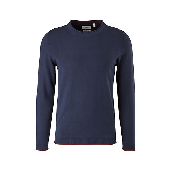 Bekleidung Pullover s.Oliver Pullover aus Baumwolle Pullover blau