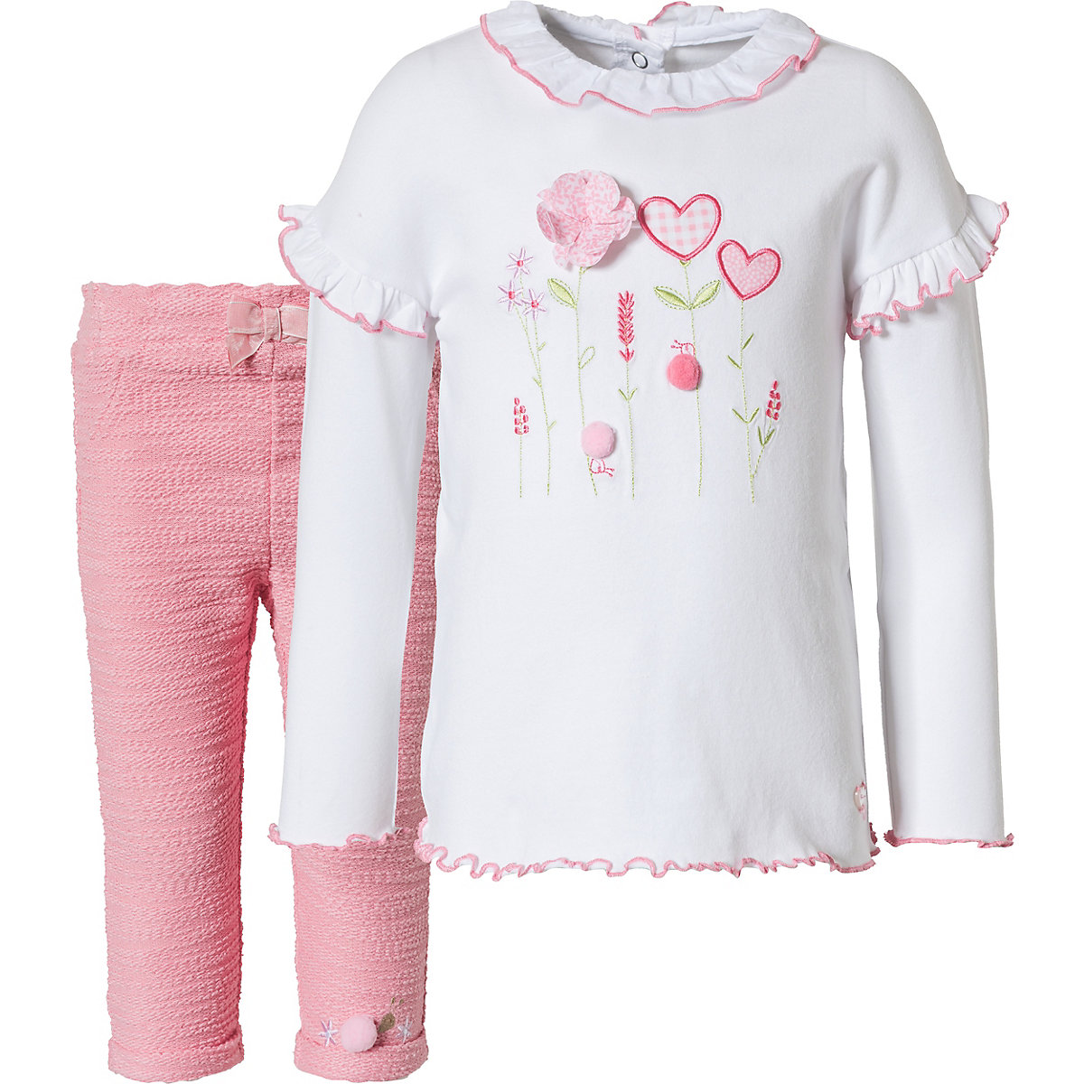 CHICCO Baby Set T-Shirt + Hose für Mädchen rosa