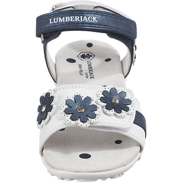 Schuhe Klassische Sandalen Lumberjack Sandalen LINDA für Mädchen blau/weiß