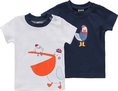 Boley Baby T-Shirt Doppelpack für Jungen blau-kombi