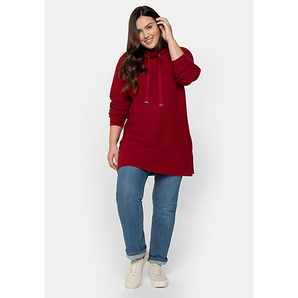 Bekleidung Pullover & Strickjacken sheego Pullover Pullover rot Bekleidung Pullover & Strickjacken sheego Pullover Pullover rot