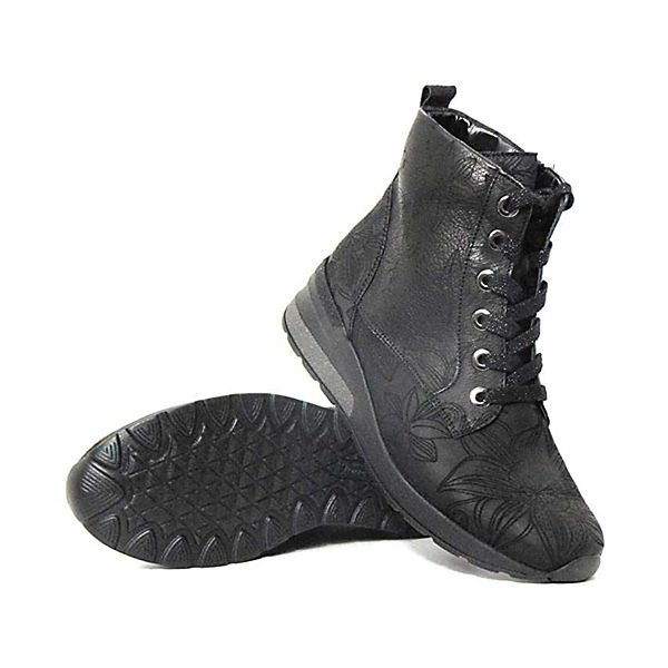 Schuhe Schnürstiefeletten WALDLÄUFER Stiefelette schwarz