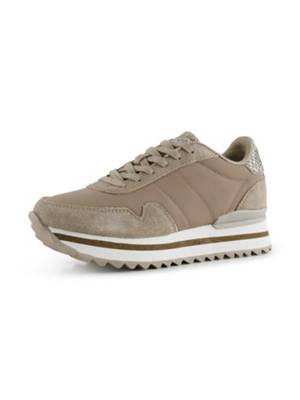 WODEN Sneakers Nora III Leather Plateau Sneakers Low grau