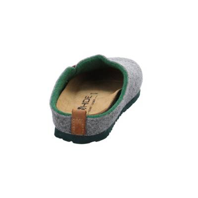 ROHDE Damen Hausschuhe Slipper Hausschuh Gemütlich Puschen Textil uni Hausschuhe grau