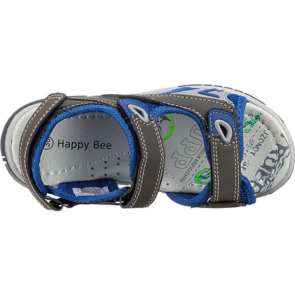 Schuhe Klassische Sandalen Happy Bee Sandalen für Jungen grau-kombi