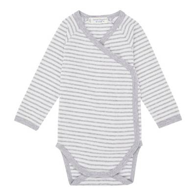 Sense Organics Wickelbody langarm Ringel weiß