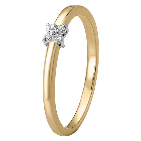 Damenring 585 Gold mit Diamanten Ringe
