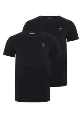 CHIEMSEE T-Shirt Doppelpack mit kleinem CHIEMSEE Logo T-Shirts schwarz