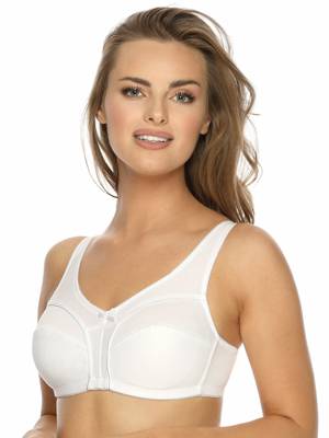 Viania 2er Pack Baumwoll Soft BH Basic Soft-BHs weiß/beige