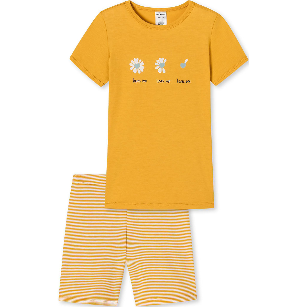 SCHIESSER Schlafanzug für Mädchen gelb