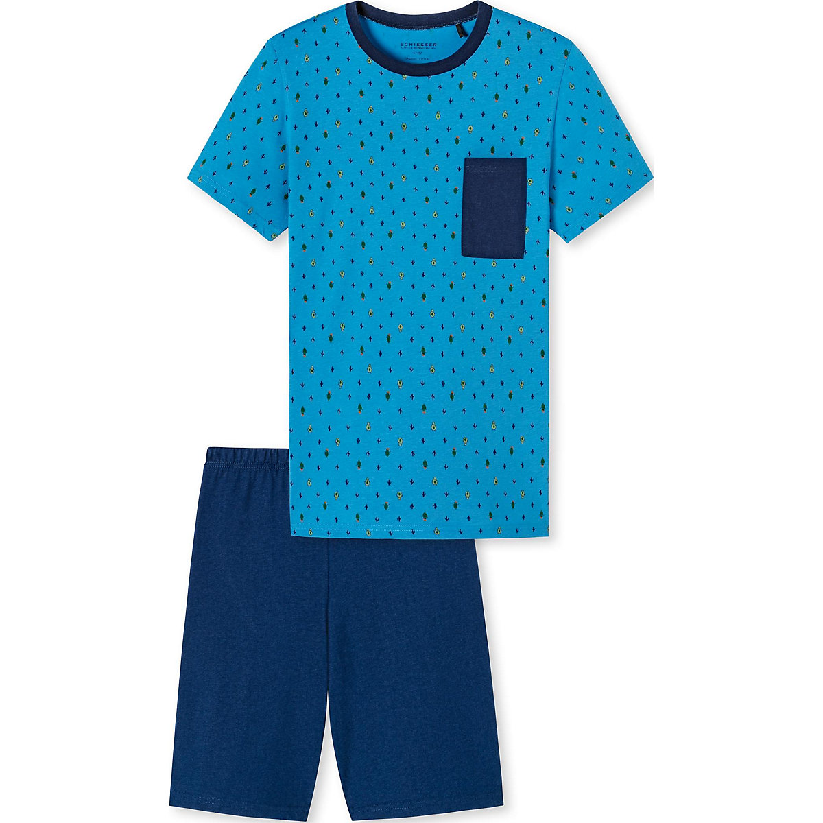 SCHIESSER Schlafanzug für Jungen blau