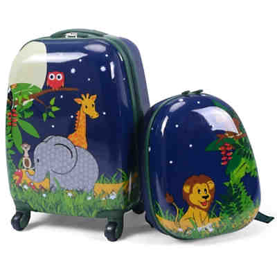 Kinderkoffer 2tlg. Kindertrolley Tiermuster