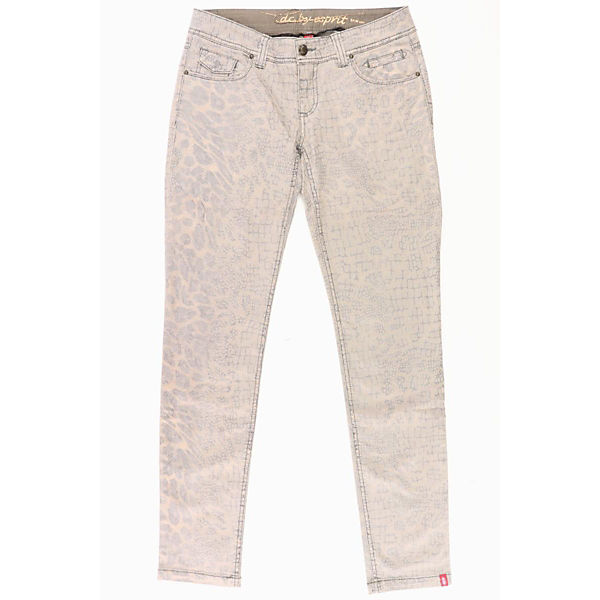 Second Hand -  Skinny Jeans mit Tierdruck braun aus Baumwolle Damen Gr. S