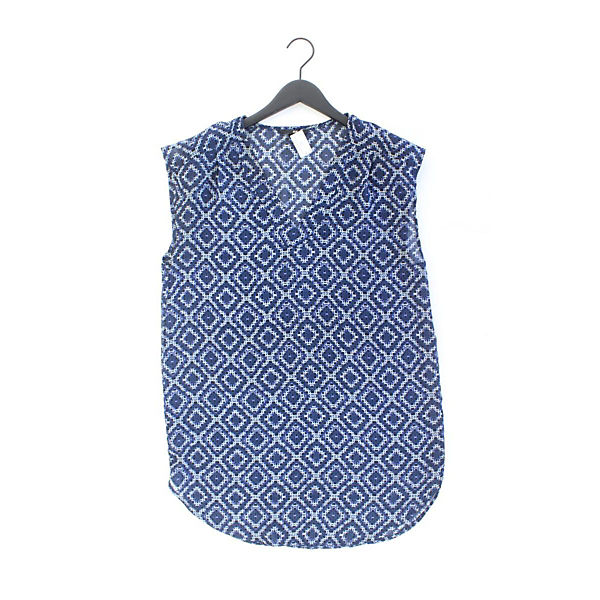 Second Hand -  Kurzarmkleid blau aus Polyester Damen Gr. M