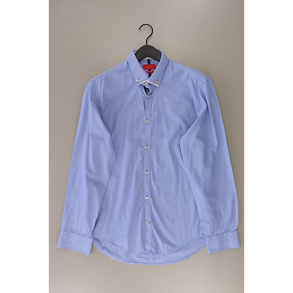 Second Hand -  Langarmhemd blau aus Baumwolle Herren Gr. XL