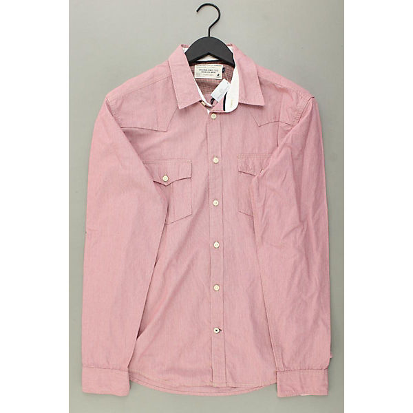 Second Hand -  Langarmhemd rosa aus Baumwolle Herren Gr. L