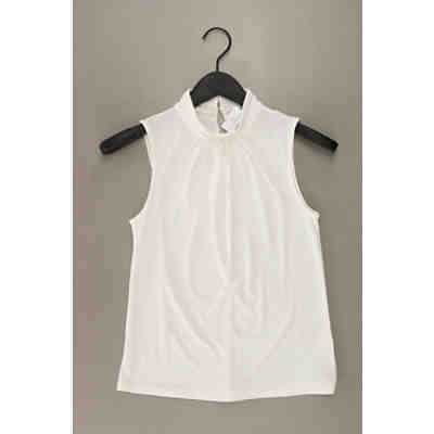 Second Hand -  Ärmellose Bluse weiß aus Polyester Damen Gr. XS