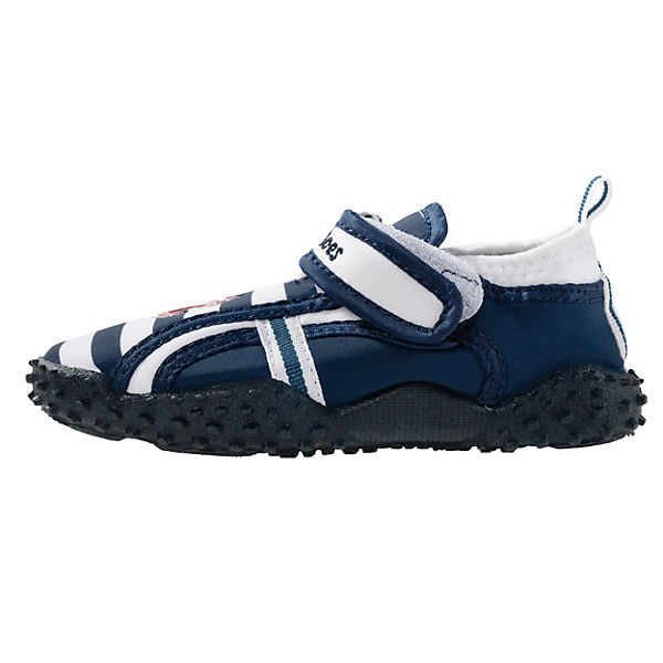 Schuhe Aquaschuhe Playshoes Baby Aquaschuhe mit UV-Schutz MARITIM blau/weiß