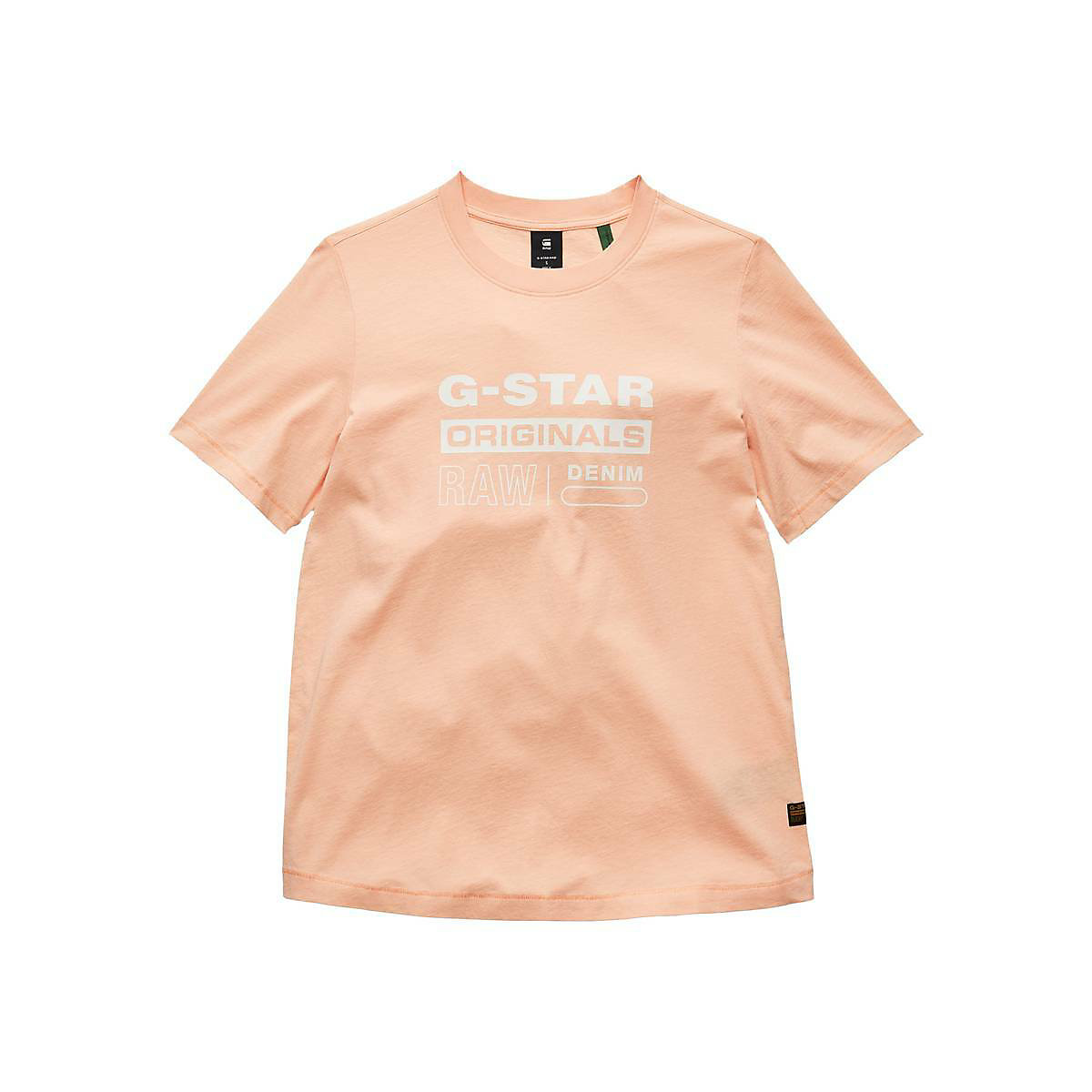 G-Star RAW Damen T-Shirt Originals Label Regular Fit Rundhals Kurzarm Print T-Shirts grün