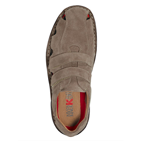 Schuhe Klassische Halbschuhe Roger Kent Klettslipper mit sommerlichen Durchbrüchen Schuhweite: K stein