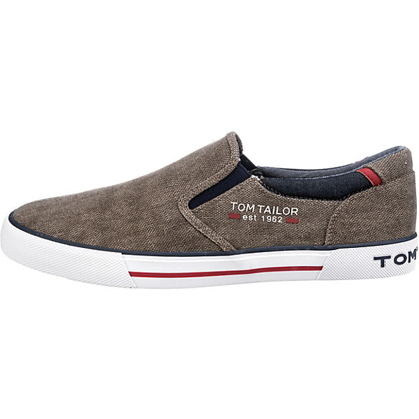 Schuhe Sportliche Slipper TOM TAILOR Sportliche Slipper braun Schuhe Sportliche Slipper TOM TAILOR Sportliche Slipper braun