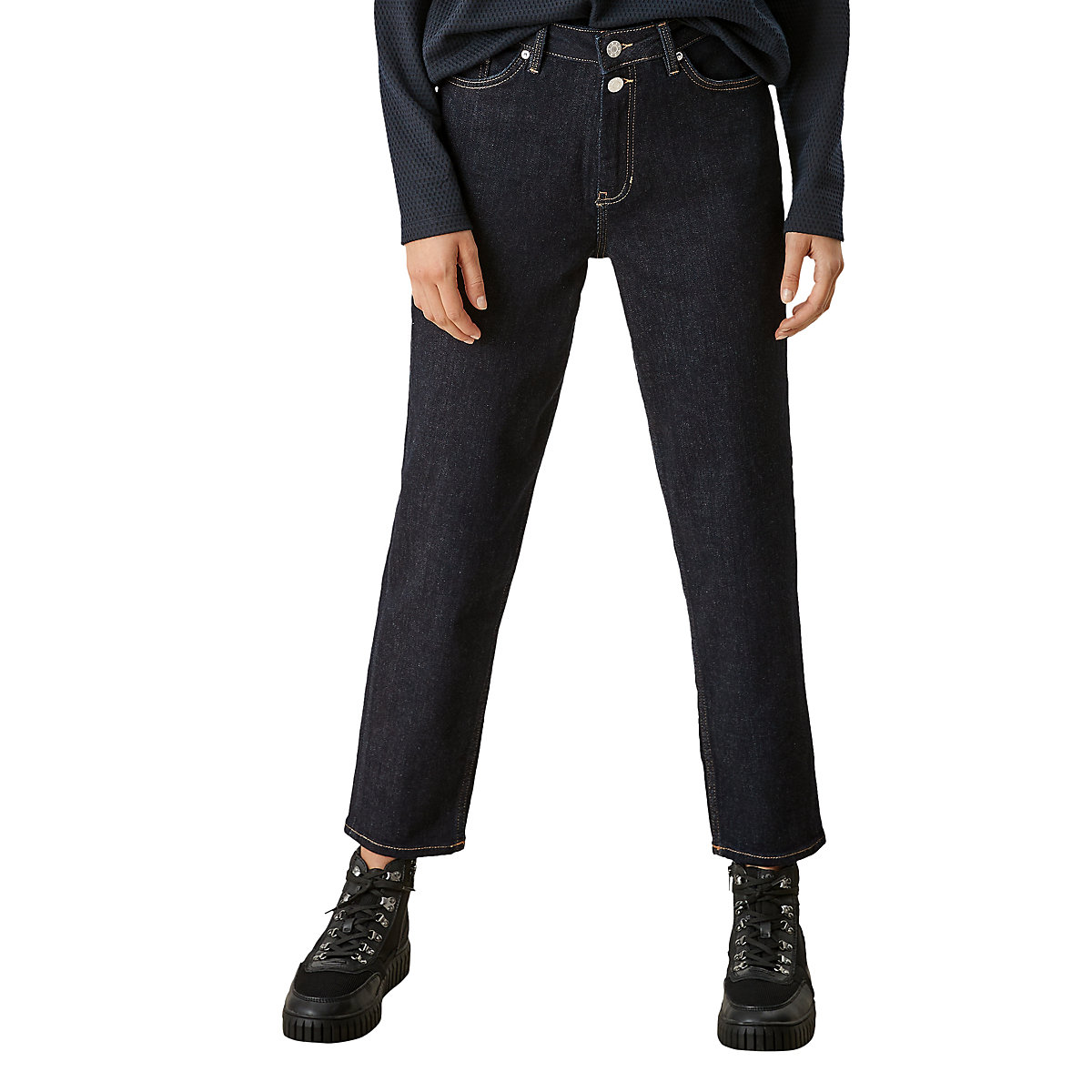 s.Oliver Regular: 7/8 Barrel leg-Jeans Jeanshosen blau