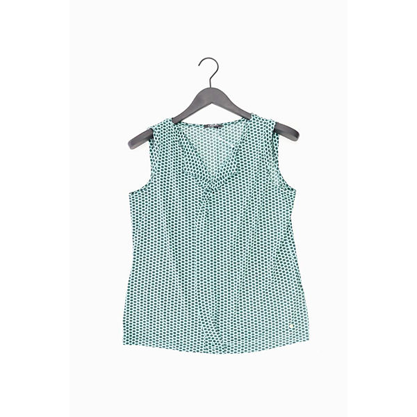 Second Hand -  Ärmellose Bluse neuwertig grün aus Polyamid W Gr. M