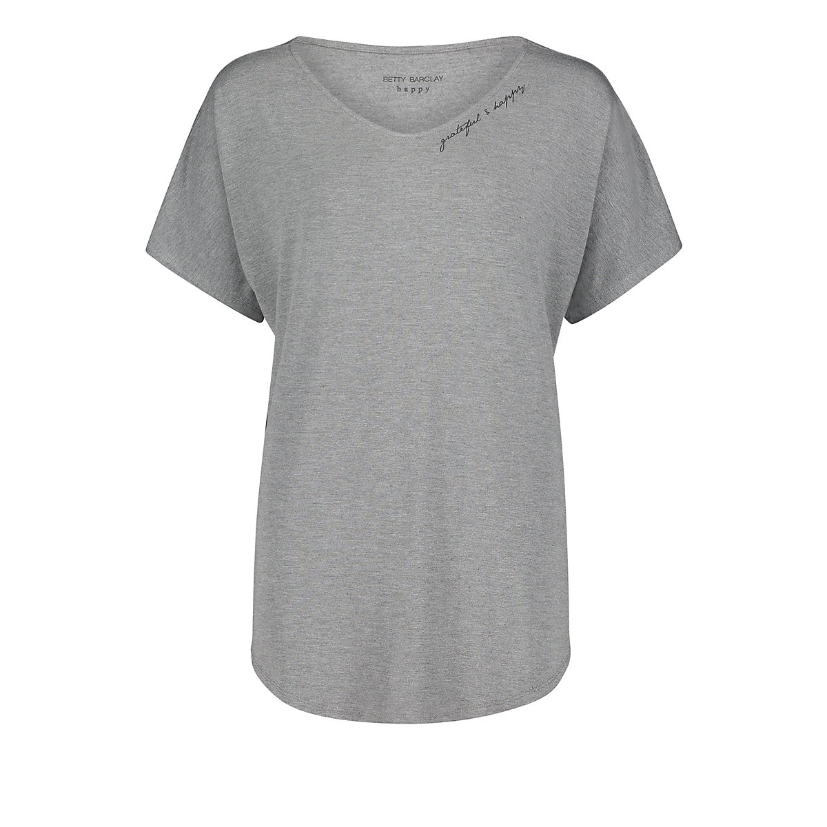 Betty Barclay Betty Barclay Oversize-Shirt mit V-Ausschnitt grau