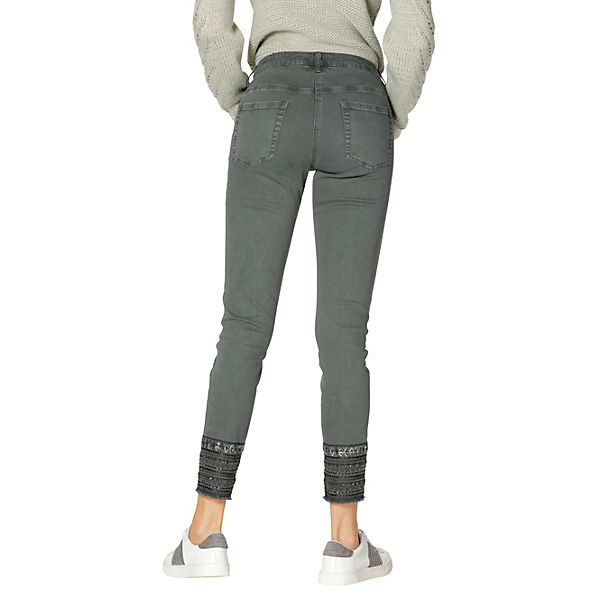 Jeans mit Pailletten-Verzierung am Saum Jeanshosen