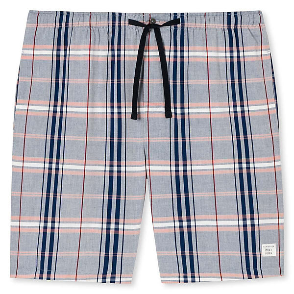 Bekleidung Pyjamas SCHIESSER Schlafanzug Hose Bermuda Mix & Relax Schlafanzüge blau Bekleidung Pyjamas SCHIESSER Schlafanzug Hose Bermuda Mix & Relax Schlafanzüge blau