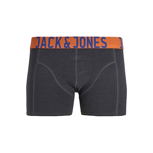 Bekleidung Boxershorts JACK & JONES Set 3er Pack JACCRAZY Trunks Boxershorts Unterhose schwarz Modell 3