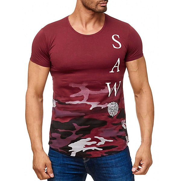 Bekleidung T-Shirts ARIZONAS T Shirt Allover Print TarnH2161 rot Bekleidung T-Shirts ARIZONAS T Shirt Allover Print TarnH2161 rot