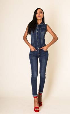 Nina Jeans Overall Jumpsuit Einteiler, dunkelblau | mirapodo