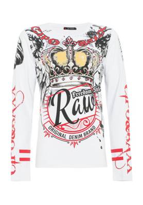 CIPO &amp; BAXX® Cipo &amp; Baxx Langarmshirt weiß-kombi YN7346