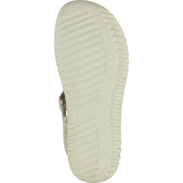 Schuhe Klassische Sandalen superfit Sandale SPARKLE in WMS Weite M4 weiß