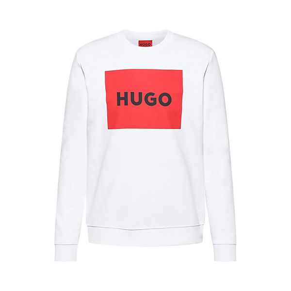 Bekleidung Sweatshirts HUGO Herren Sweater - Duragol222 Sweatshirt Rundhals French Terry Baumwolle Sweatshirts weiß